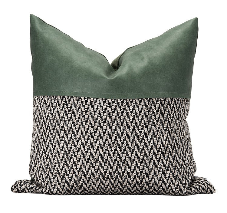 Abstract Contemporary Throw Pillows for Living Room, Green Decorative Throw Cushions for Couch, Large Modern Sofa Throw Pillows