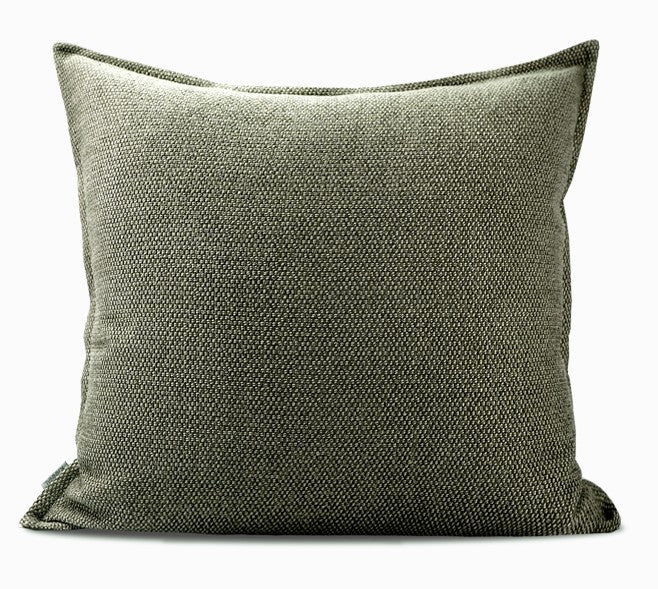 Large Green Square Modern Throw Pillows for Couch, Large Throw Pillow