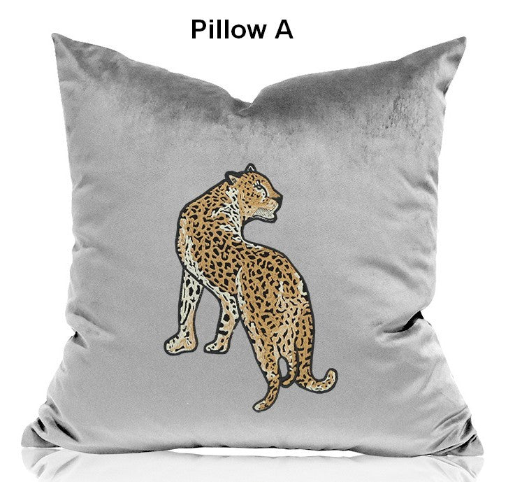 Cheetah Decorative Throw Pillows, Decorative Pillows for Living Room, Modern Sofa Pillows, Contemporary Throw Pillows