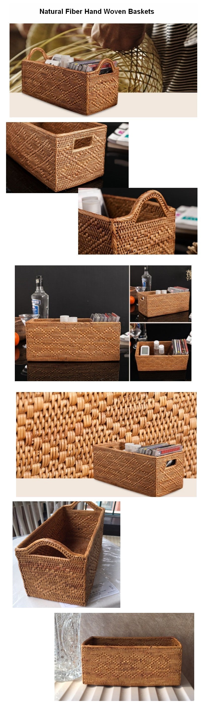 Indonesia Hand Woven Storage Basket, Natural Fiber Baskets, Small Rustic Basket