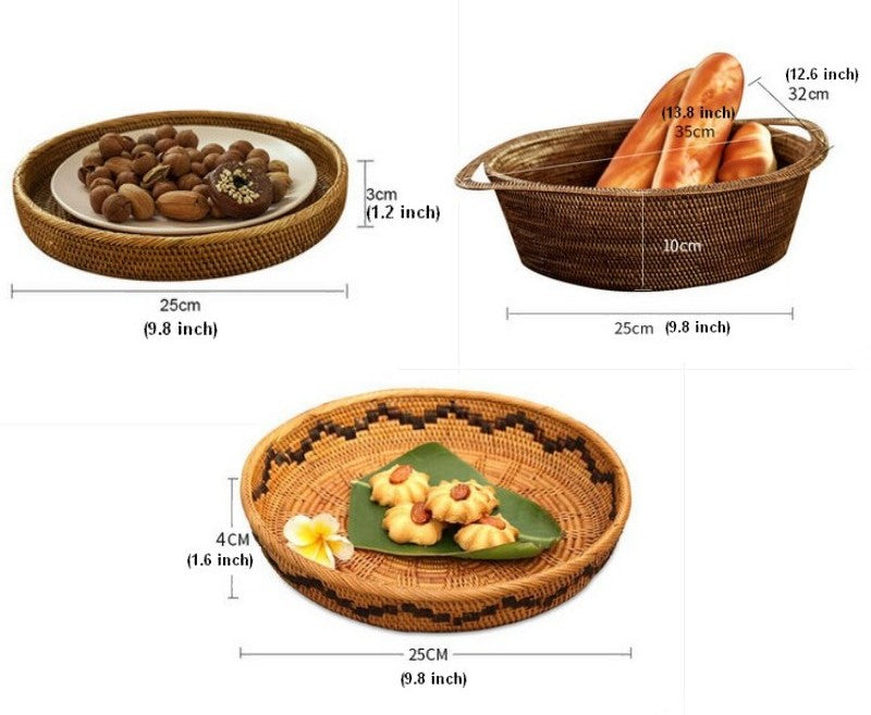 Indonesia Hand Woven Storage Basket, Natural Fiber Decorative Baskets