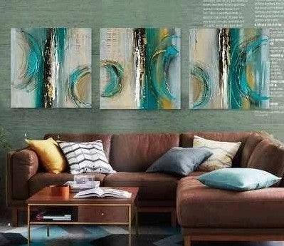 Abstract Art Painting, Large Acrylic Painting, Canvas Wall Art Sets, 3 Piece Canvas Painting, Large Painting on Canvas