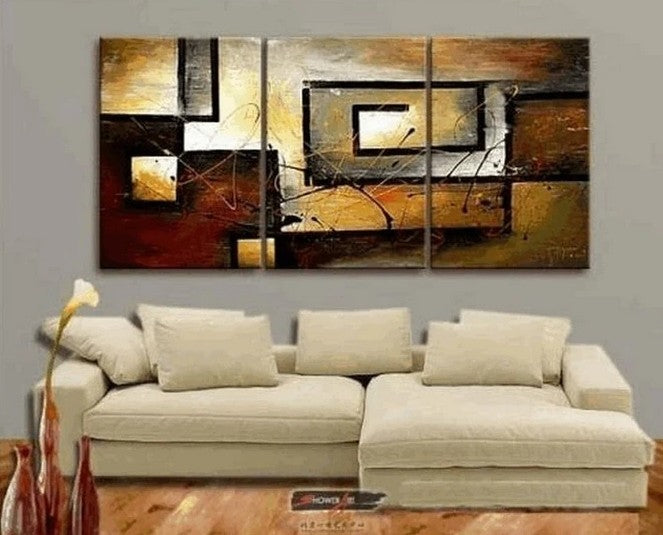 Abstract Painting on Canvas, Canvas Painting, Living Room Wall Art Paintings, Modern Art, 3 Piece Wall Art, Buy Paintings Online