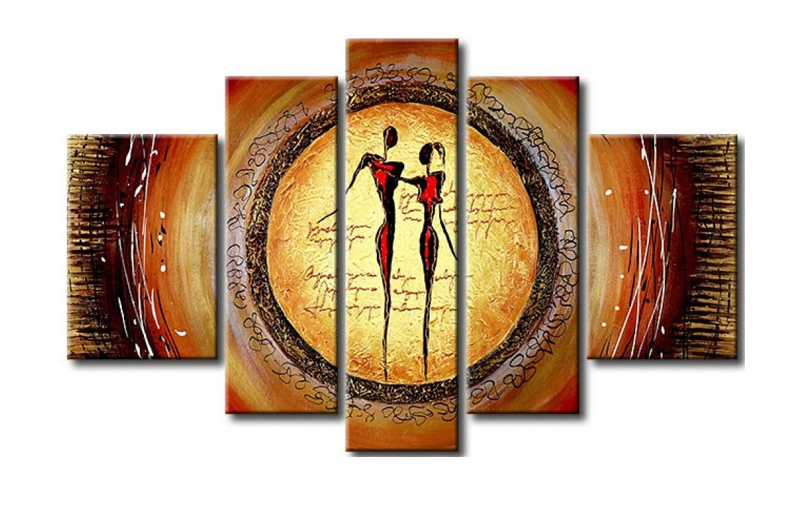 Abstract Art of Love, Acrylic Modern Paintings, Multi Panel Wall Paintings, Paintings for Living Room, Painting for Sale