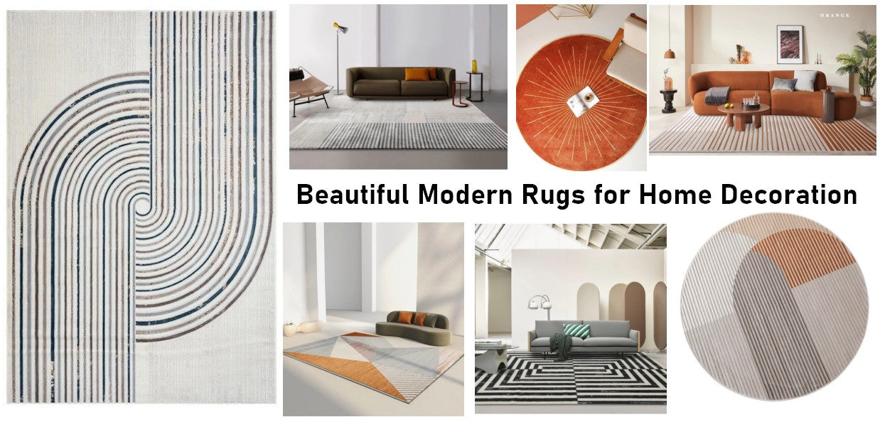 Living Room Modern Rugs, Geometric Modern Rugs, Contemporary Modern Rugs, Colorful Modern Rugs, Large Modern Rugs in Bedroom, Grey Modern Rugs