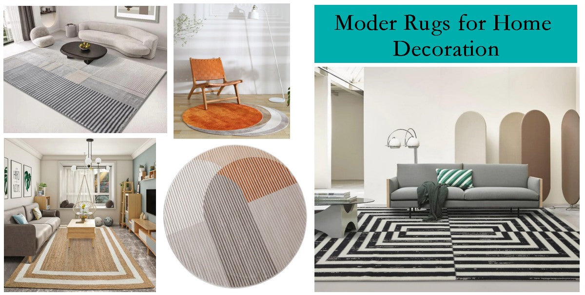 Living Room Modern Rugs, Geometric Modern Rugs, Contemporary Modern Carpets in Dining Room, Bedroom Modern Area Rugs, Grey Modern Rugs, Circular Modern Rugs, Abstract Modern Carpets