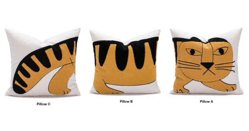Tiger Decorative Pillows for Kids Room, Modern Pillow Covers, Modern Decorative Sofa Pillows, Decorative Throw Pillows for Couch