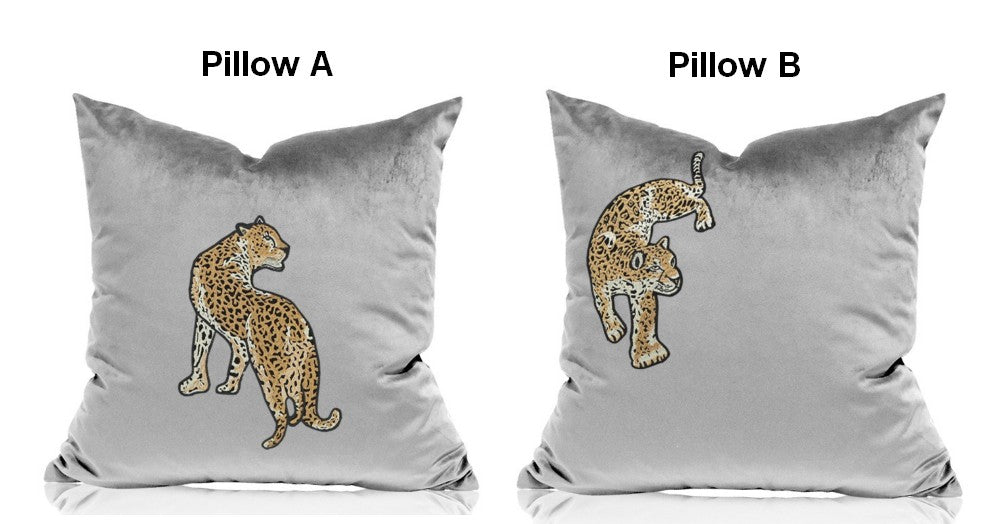 Cheetah Decorative Throw Pillows, Decorative Pillows for Living Room, Modern Sofa Pillows, Contemporary Throw Pillows