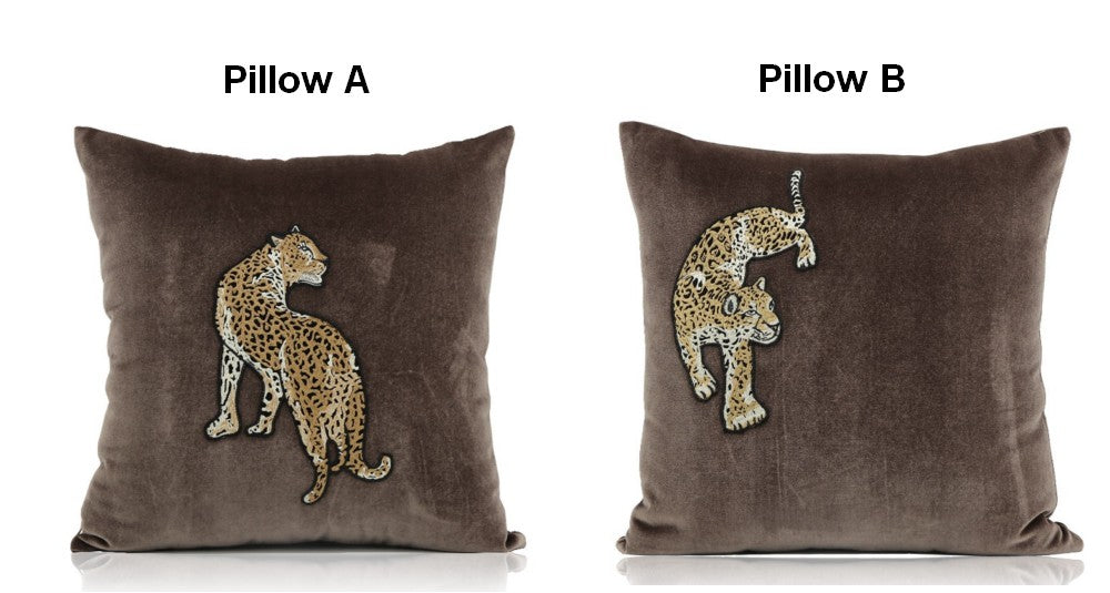 Modern Sofa Pillows, Contemporary Throw Pillows, Cheetah Decorative Throw Pillows, Decorative Pillows for Living Room