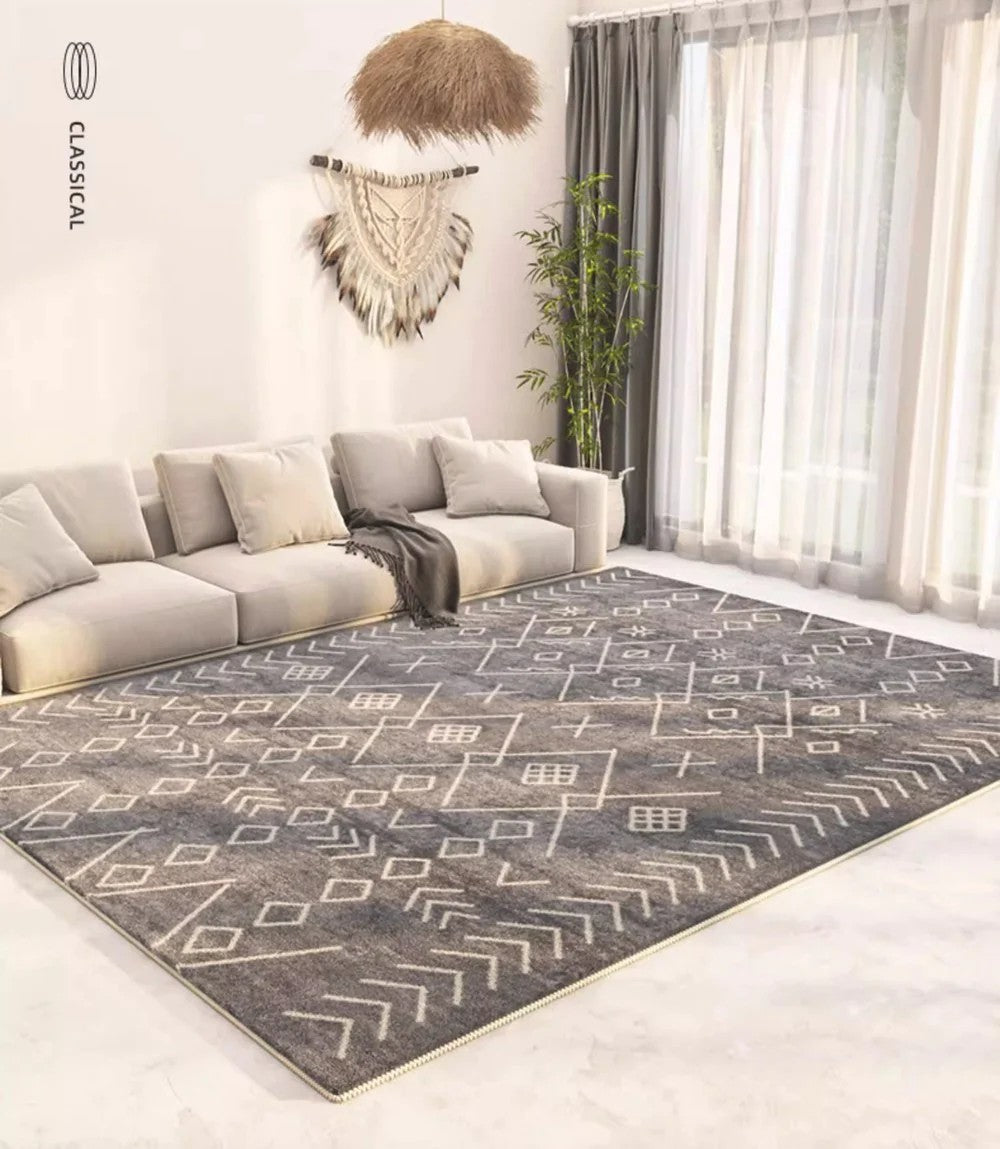 Morocco Contemporary Rug Ideas for Living Room, Hallway Modern Runner Rugs, Modern Runner Rugs Next to Bed, Large Modern Rugs for Dining Room