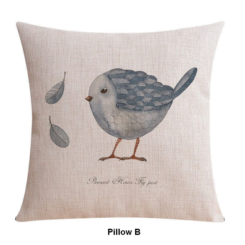 Decorative Sofa Pillows for Dining Room, Simple Decorative Pillow Covers, Love Birds Throw Pillows for Couch, Singing Birds Decorative Throw Pillows