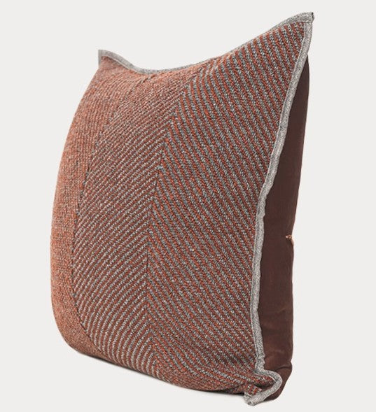 Simple Modern Throw Pillow for Couch. Orange Square Throw Pillows. Decorative Pillows for Interior Design. Modern Sofa Pillow Covers