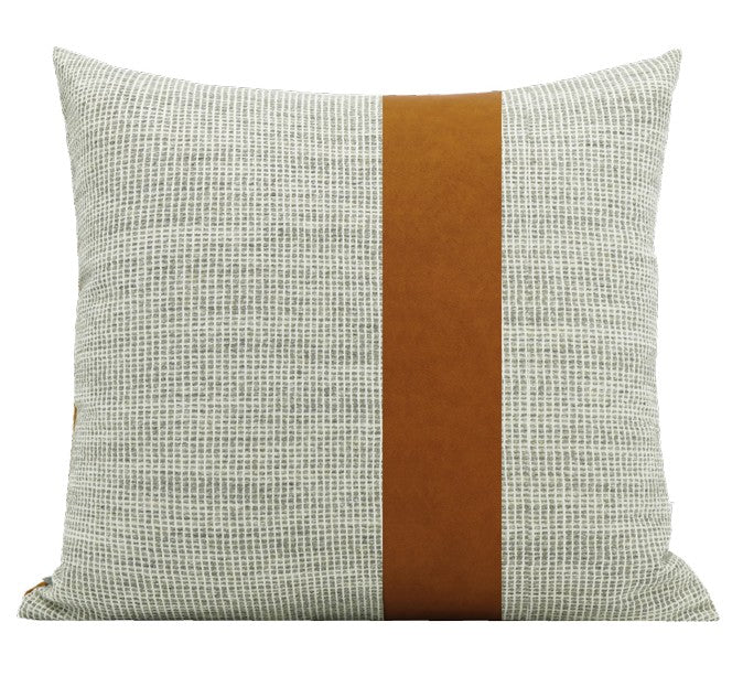 Modern Sofa Pillows for Interior Design, Gray Orange Modern Decorative Throw Pillows, Contemporary Square Modern Throw Pillows for Couch