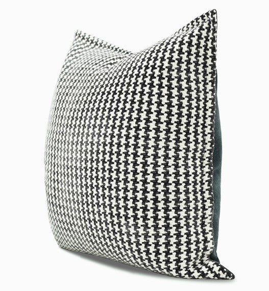 Chequer Modern Sofa Pillows, Large Black and White Decorative Throw Pillows, Contemporary Square Modern Throw Pillows for Couch, Abstract Throw Pillow for Interior Design