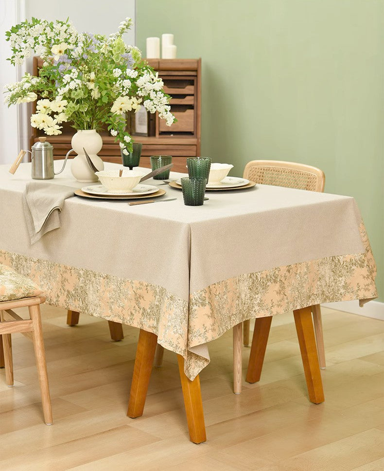 Modern Tablecloth for Kitchen, Cotton and Linen Rectangle Table Covers for Dining Room Table, Square Tablecloth for Coffee Table