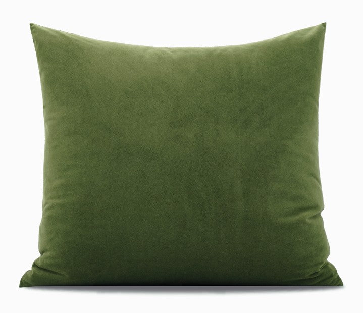 Contemporary Modern Sofa Pillows, Green Leaves Square Modern Throw Pillows for Couch, Simple Decorative Throw Pillows, Large Throw Pillow for Interior Design