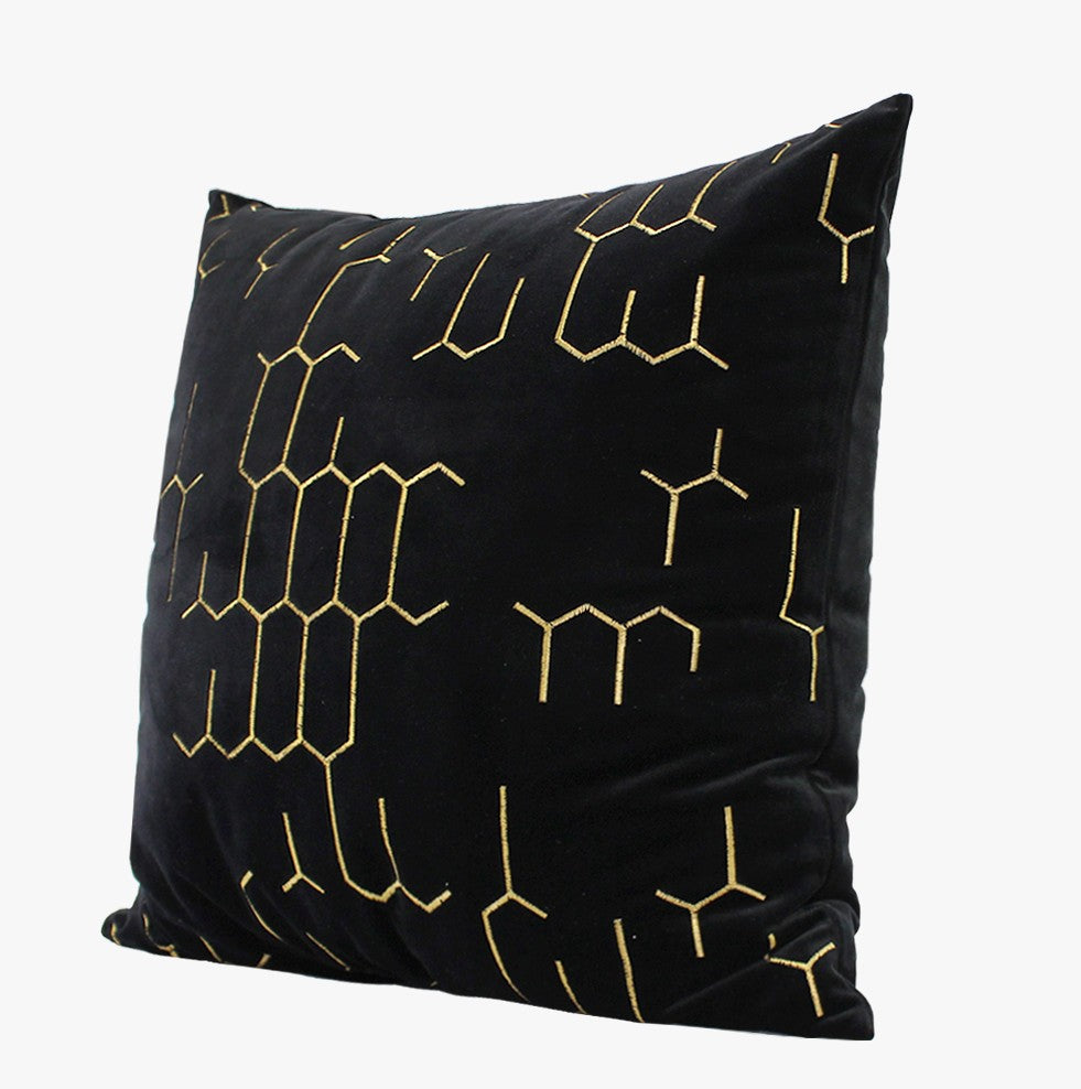 Large Decorative Throw Pillows for Couch, Modern Sofa Throw Pillows, Black Abstract Contemporary Throw Pillow for Living Room