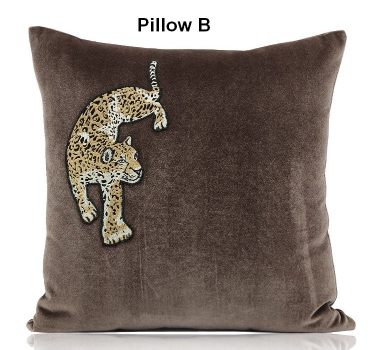 Modern Sofa Pillows, Contemporary Throw Pillows, Cheetah Decorative Throw Pillows, Decorative Pillows for Living Room