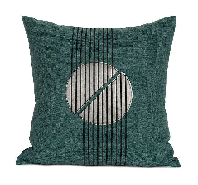 Green Modern Throw Pillows for Coffee Table, Large Green Square Throw Pillows, Modern Throw Pillows for Couch, Decorative Modern Sofa Pillows for Living Room