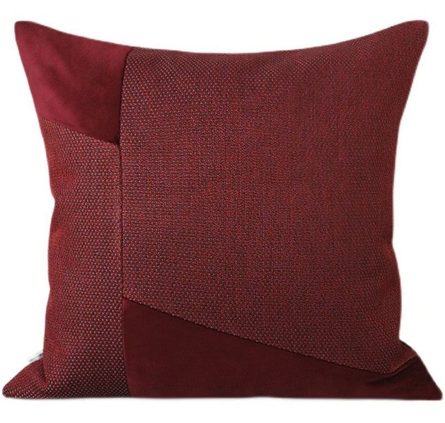 Red Modern Throw Pillows for Couch, Fancy Decorative Throw Pillows, Modern Sofa Pillows, Simple Modern Throw Pillows for Living Room