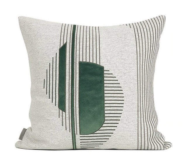 Large Green Square Pillows, Modern Decorative Throw Pillows for Coffee Table, Modern Throw Pillows for Couch, Decorative Modern Sofa Pillows for Dining Room
