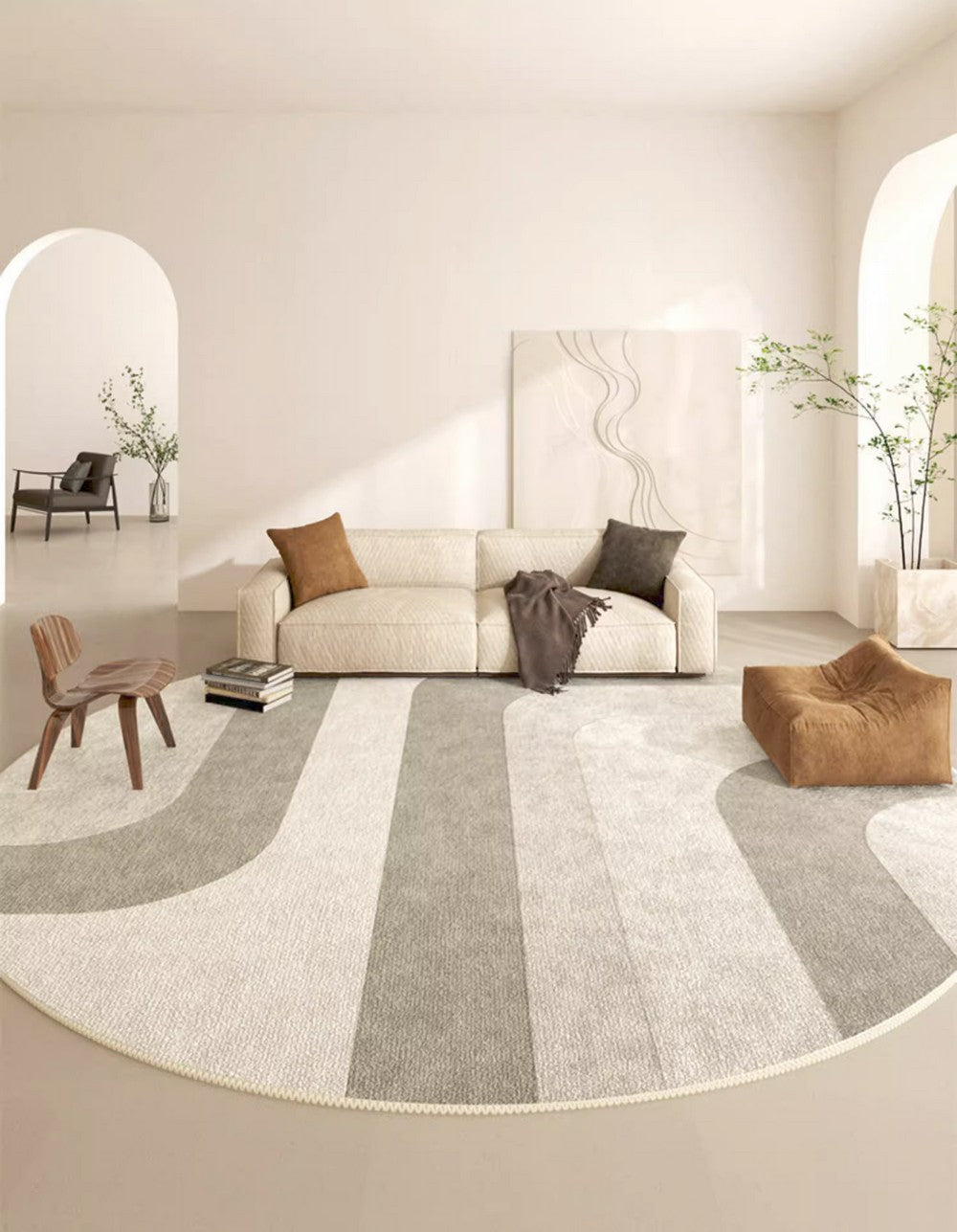 Geometric Modern Round Rugs, Circular Modern Rugs under Coffee Table, Contemporary Modern Rugs for Dining Room, Contemporary Round Rugs for Living Room