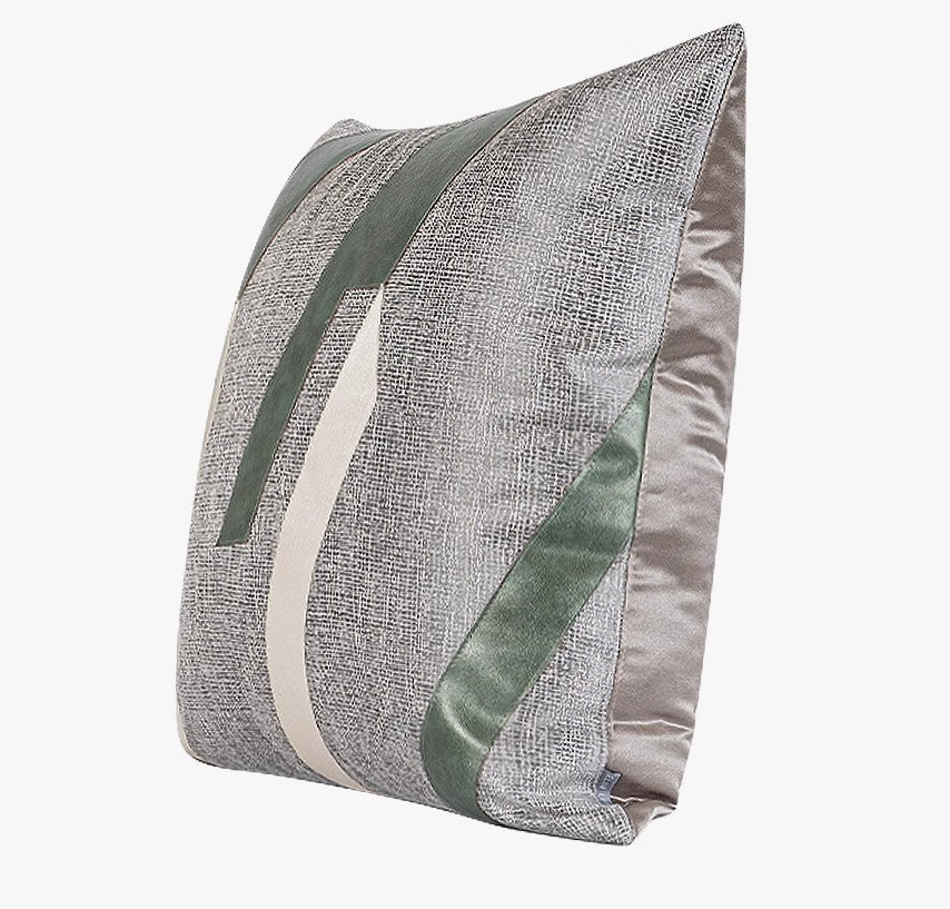 Grey Green Abstract Contemporary Throw Pillow for Living Room, Decorative Throw Pillows for Couch, Large Modern Sofa Throw Pillows