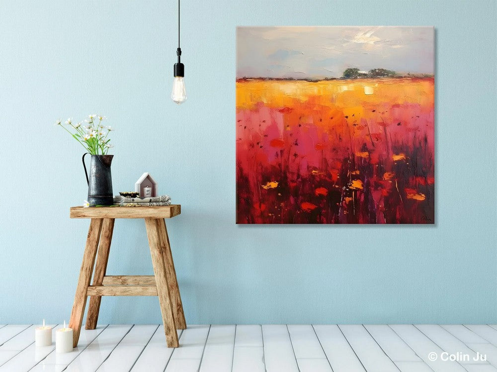 Abstract Landscape Painting, Sunrise Painting, Large Landscape Paintin   Abstract wall art painting, Abstract painting acrylic, Modern painting