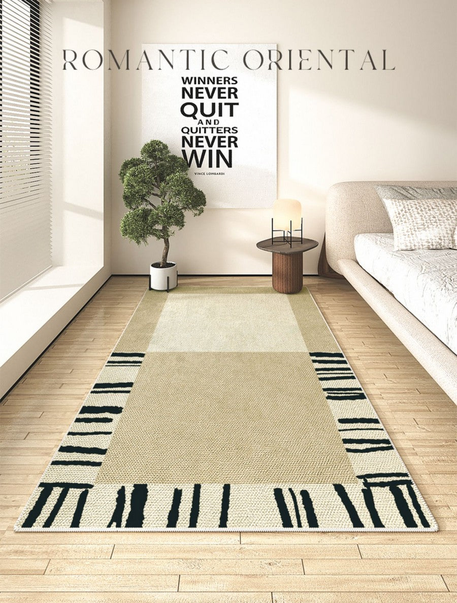 Contemporary Runner Rugs Next to Bed, Modern Hallway Runner Rugs