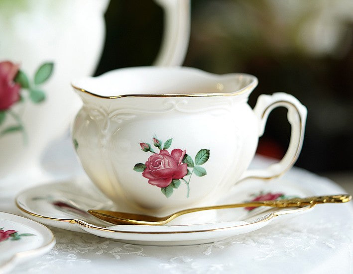 Elegant Vintage Ceramic Coffee Cups for Afternoon Tea, Royal Ceramic C –  artworkcanvas
