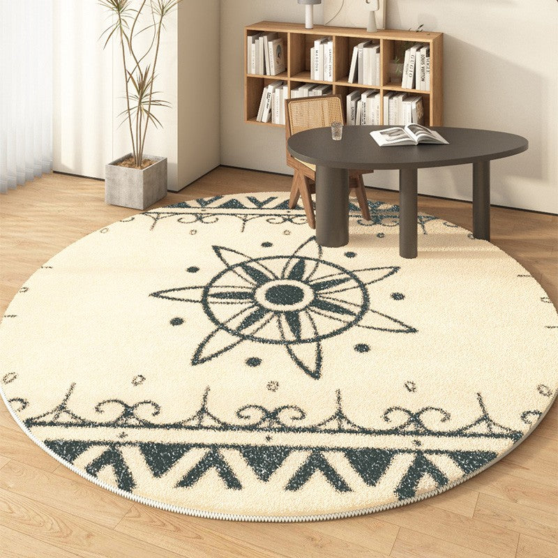 Dining Room Modern Rugs, Abstract Geometric Round Rugs under Sofa, Modern Area Rugs under Coffee Table, Contemporary Modern Rugs for Bedroom