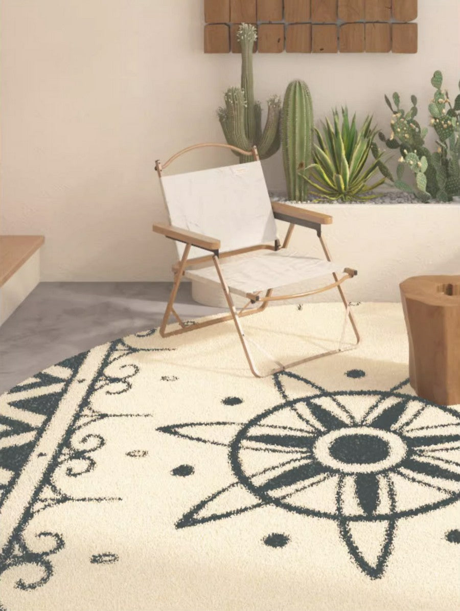 Dining Room Modern Rugs, Abstract Geometric Round Rugs under Sofa, Modern Area Rugs under Coffee Table, Contemporary Modern Rugs for Bedroom