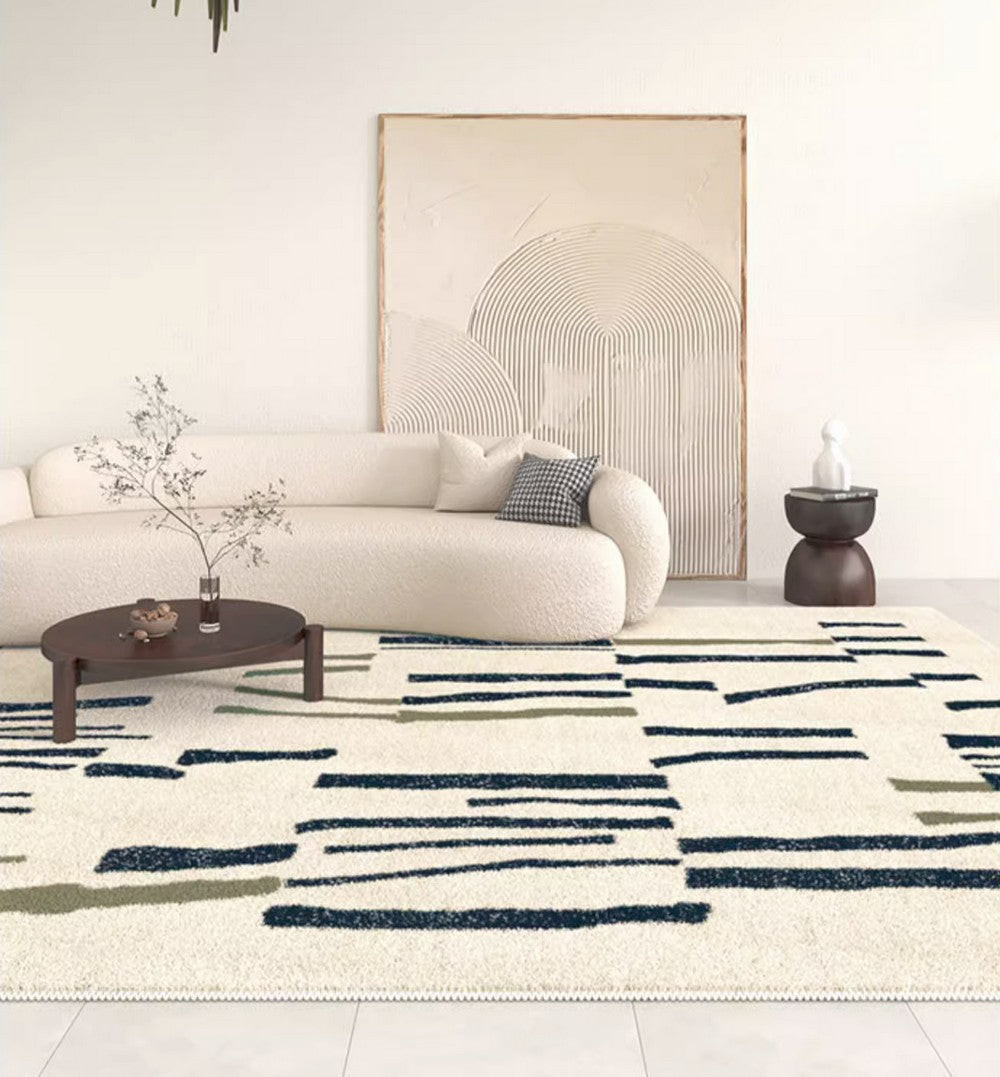 Modern Rug Ideas for Bedroom. Dining Room Modern Floor Carpets. Abstract Modern Rugs for Living Room. Contemporary Modern Rugs Next to Bed. Bathroom Area Rugs