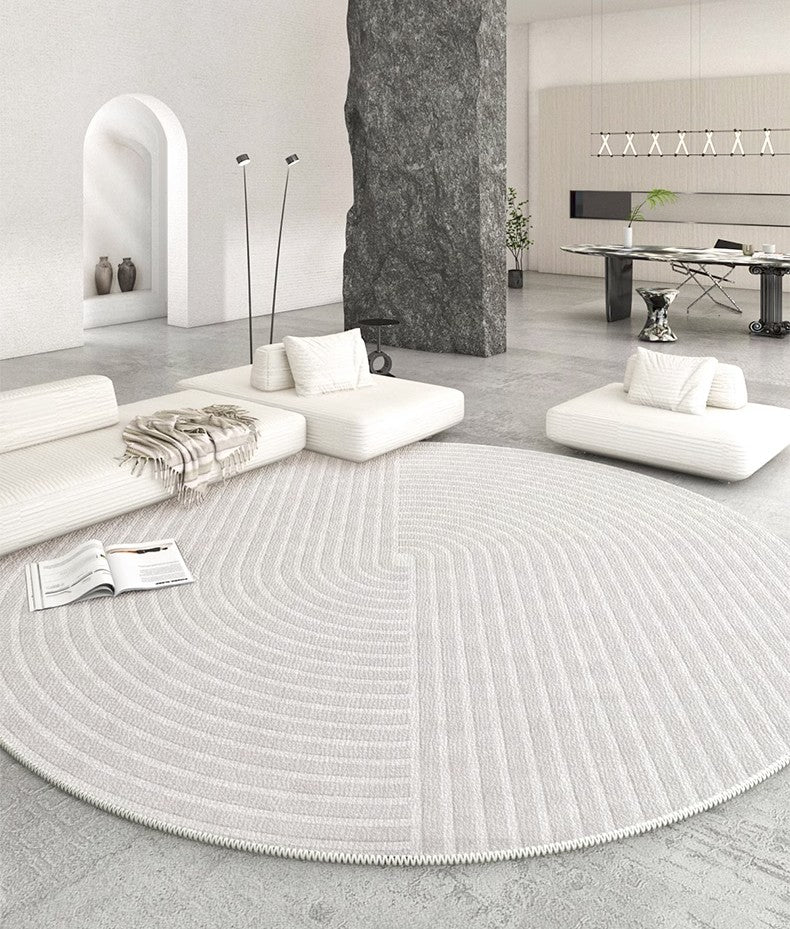 Contemporary Modern Rugs in Bedroom, Round Modern Rugs in Living Room, –  artworkcanvas