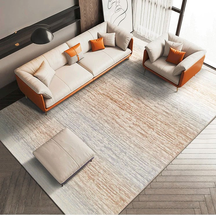 Geometric Modern Rug Ideas for Bedroom, Simple Modern Rug Placement Ideas for Living Room, Grey Brown Abstract Area Rugs for Dining Room