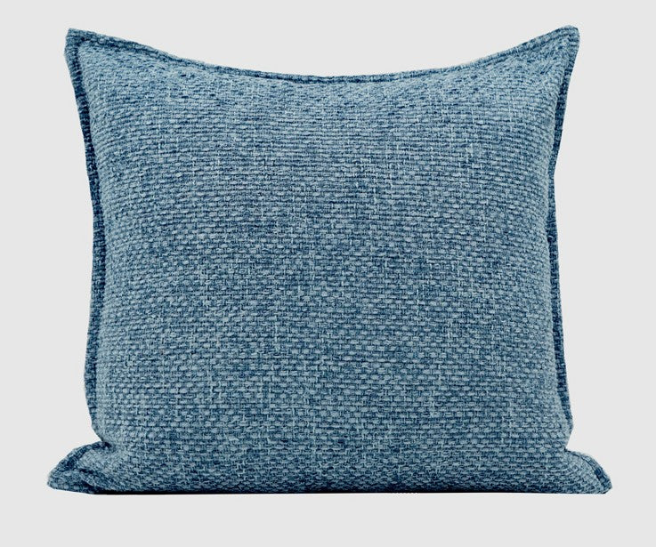 Large Modern Square Throw Pillows for Couch, Blue Modern Sofa Pillow, Blue Decorative Pillow, Simple Throw Pillow for Interior Design