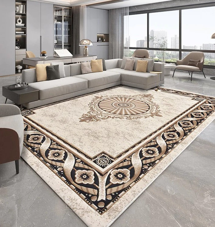 Oversized Soft Floor Carpets under Dining Room Table, Large Royal Floor Rugs for Office, Luxury Thick Modern Rugs for Living Room