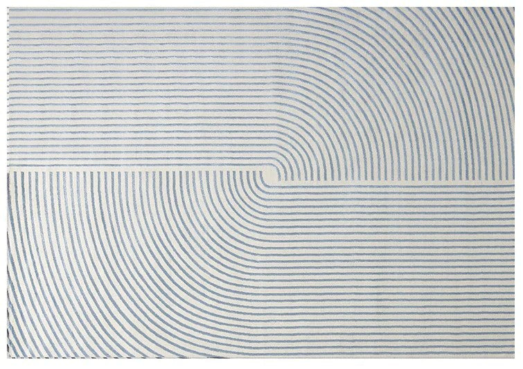 Contemporary Modern Rugs for Dining Room, Abstract Blue Lines Modern Rugs, Extra Large Modern Rugs for Living Room, Abstract Geometric Modern Rugs, Modern Area Rugs for Bedroom