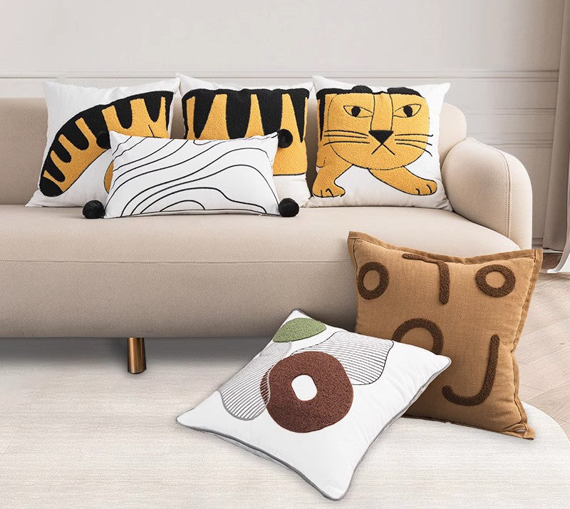Tiger Decorative Pillows for Kids Room, Modern Pillow Covers, Modern Decorative Sofa Pillows, Decorative Throw Pillows for Couch