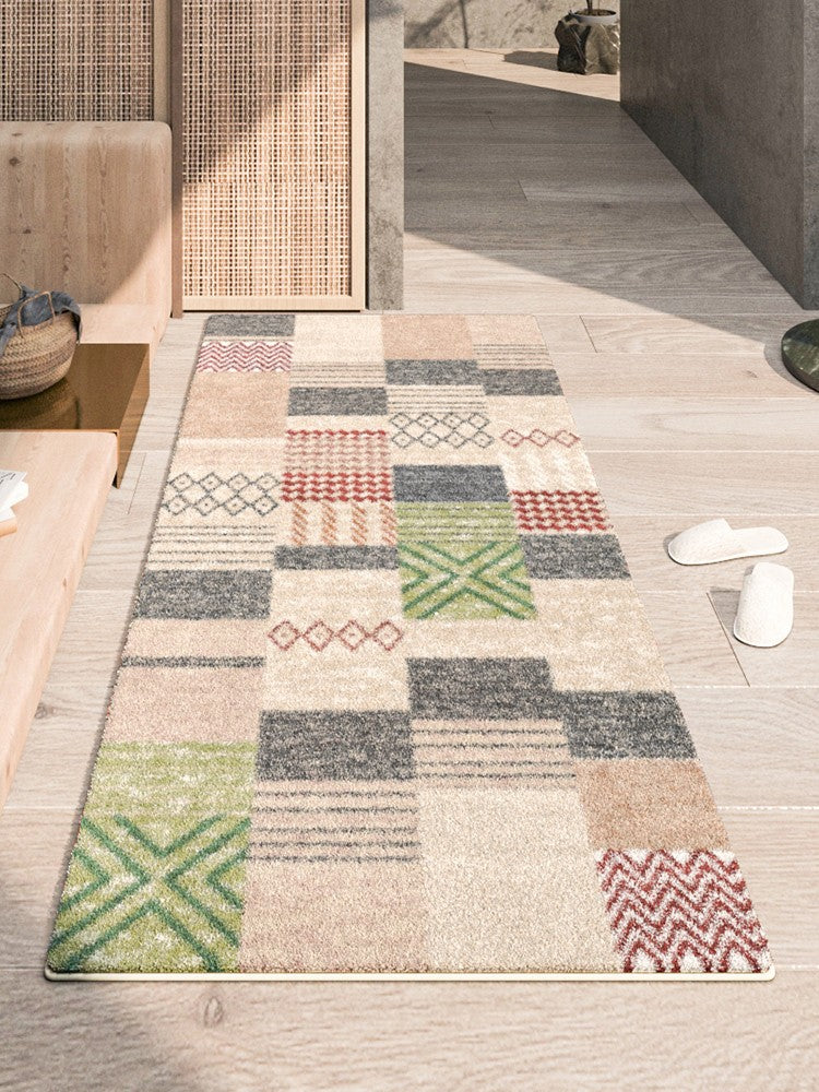 Modern Runner Rugs for Entryway, Contemporary Modern Rugs Next to Bed, Hallway Runner Rug Ideas, Geometic Modern Rugs for Dining Room