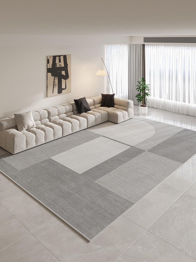 Modern Rugs for Dining Room, Contemporary Modern Rugs for Bedroom, Gray Modern Rug Ideas for Living Room, Abstract Grey Geometric Modern Rugs