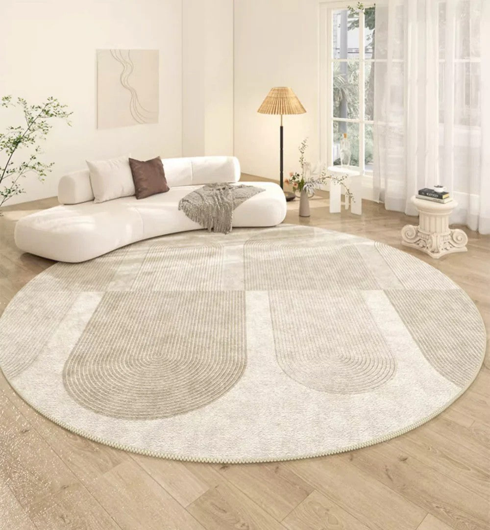 Contemporary Area Rugs, Abstract Modern Area Rugs under Coffee Table, Round Area Rugs, Modern Rugs in Bedroom, Dining Room Area Rug