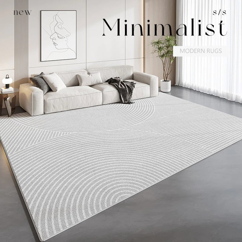 Washable Abstract Contemporary Area Rugs, Grey Modern Rugs for Living Room, Geometric Modern Rugs for Bedroom, Modern Rugs for Dining Room