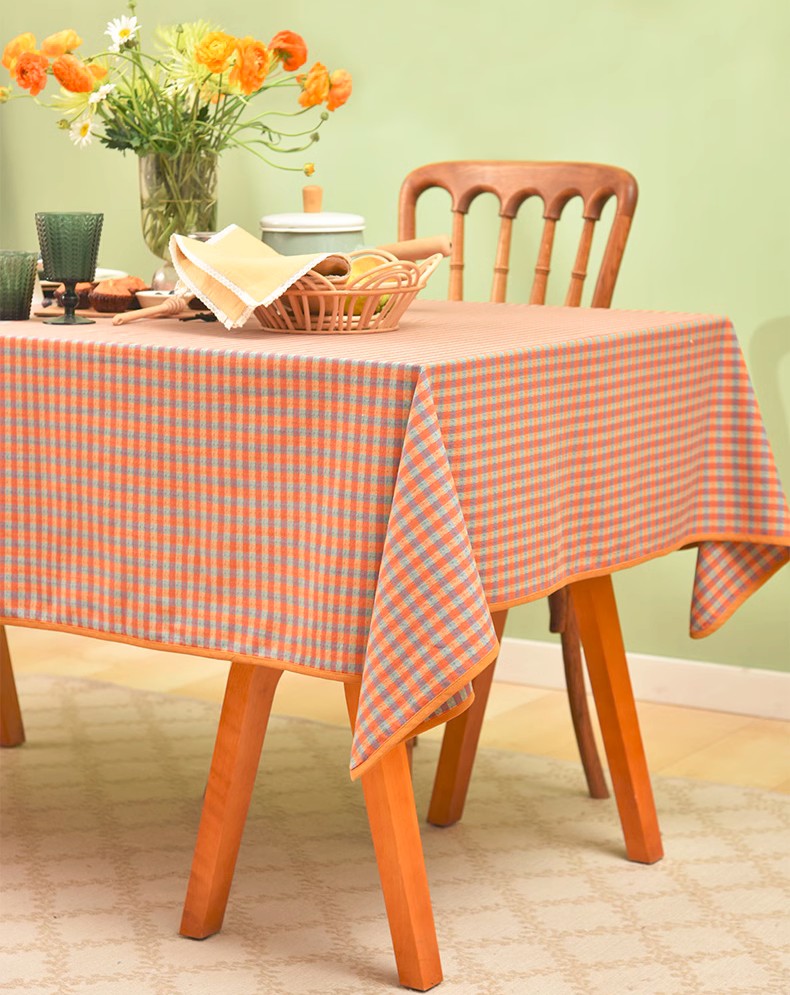 Rectangle Table Covers for Dining Room Table, Square Tablecloth for Coffee Table, Cotton Chequer Rectangular Tablecloth for Kitchen, Table Cloth