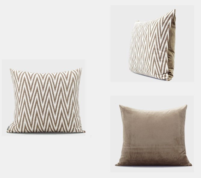 Large Modern Decorative Pillows for Sofa, Geometric Contemporary