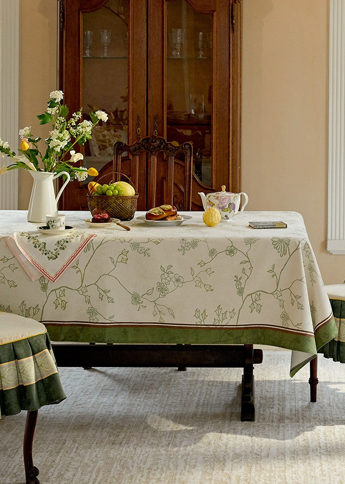 green dining room table