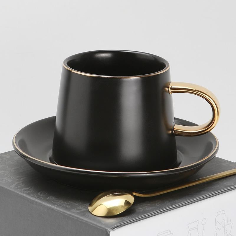 Black Coffee Cup, Beautiful Handmade Ceramic Coffee Cups and Coffee Mugs for Cafe, Creative Ceramic Mugs, Unique Ceramic Mugs, Pottery Coffee Mugs