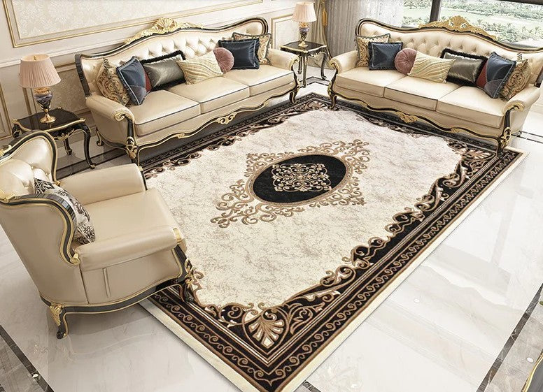 Living Room Modern Floor Carpets, Large Royal Thick Rugs in Bedroom, Luxury Thick and Soft Rugs for Office, Luxury Rugs under Coffee Table