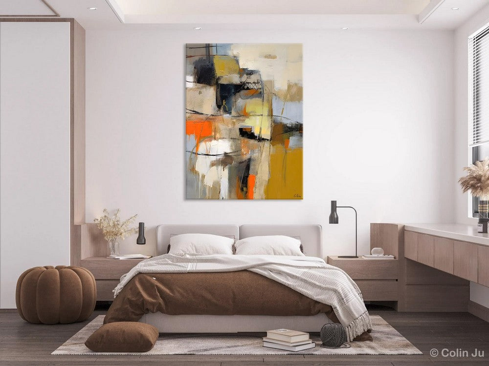 Acrylic Abstract Painting Behind Sofa, Large Painting on Canvas, Living Room Wall Art Paintings, Original Abstract Painting on Canvas