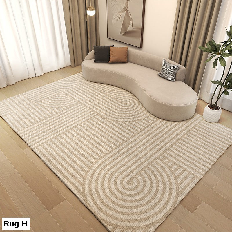 Large Modern Rugs for Living Room. Modern Rugs under Dining Room Table. Contemporary Modern Rugs Next to Bed